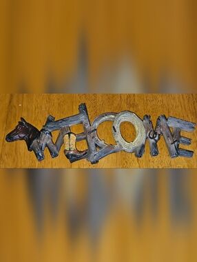 Rivers Edge Western Welcome Plaque Horse Boot Lasso Resin